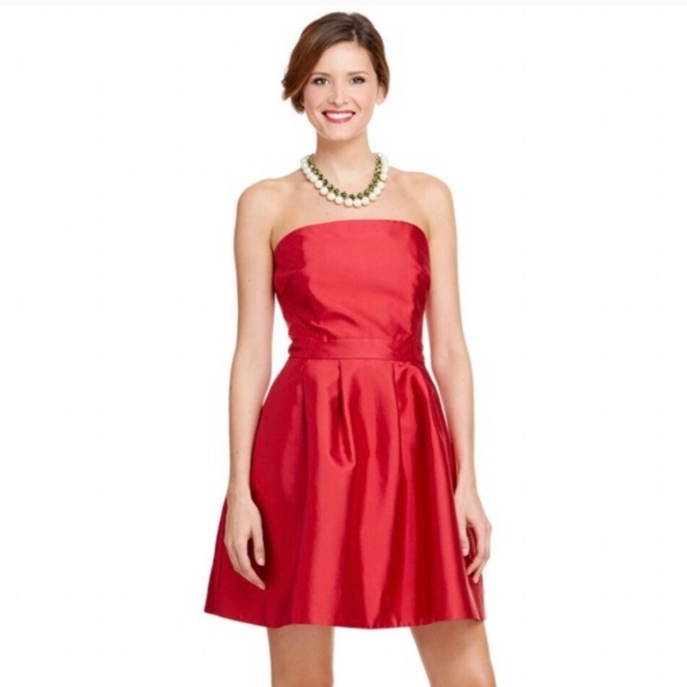 NEW Vineyard Vines Silk Cotton Strapless Dress